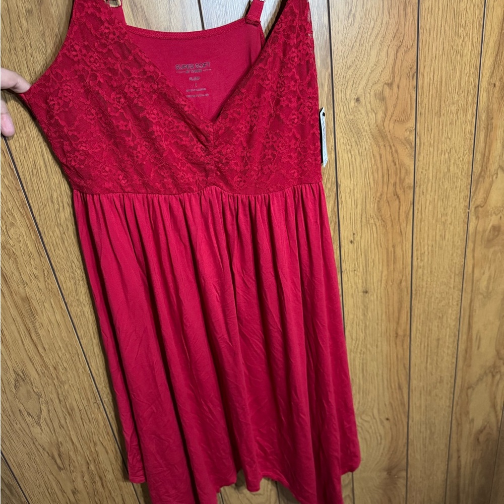 Torrid Red Lace Sleep Babydoll Gown Size 2-2X‎ NWT